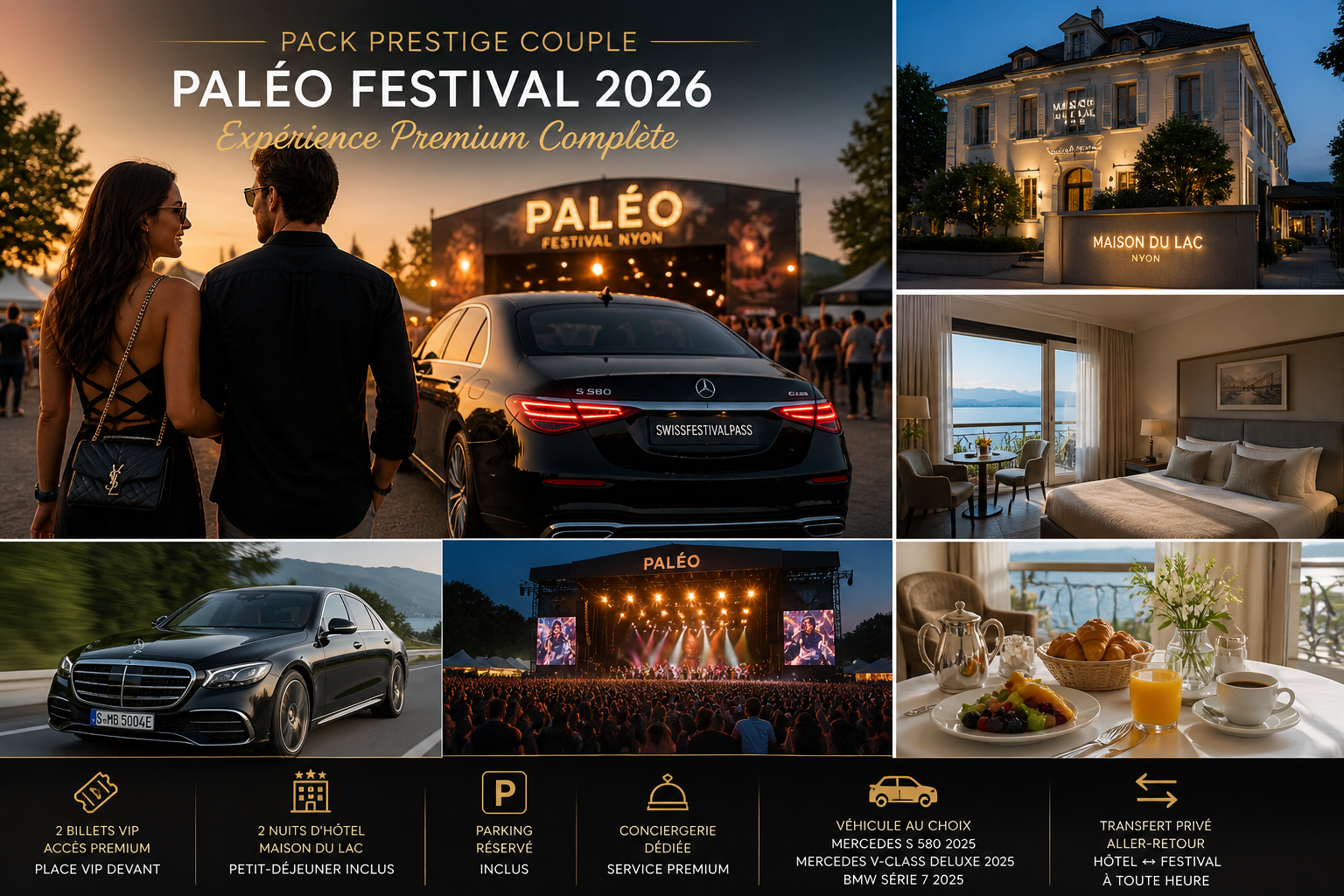 Pack Prestige Couple Paléo Festival 2026 – Expérience Premium Complète